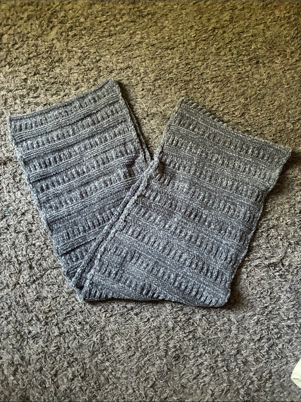 BearPaw Gray Knit Scarf